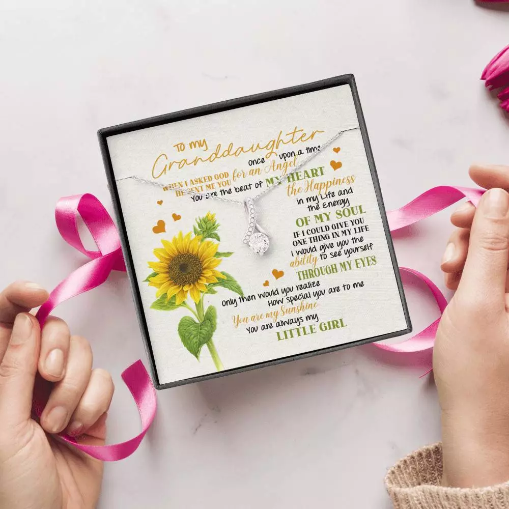 To My Granddaughter You Are The Best Of My Heart Alluring Beauty Pendant Necklace - Granddaughter Gifts