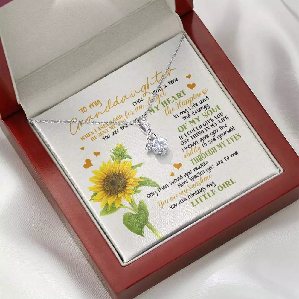 To My Granddaughter You Are The Best Of My Heart Alluring Beauty Pendant Necklace - Granddaughter Gifts