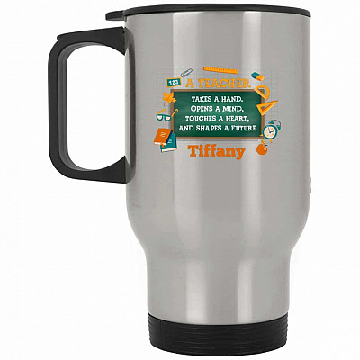 14 oz. Silver Travel Mug