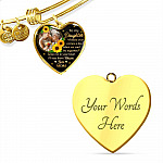 Personalized Photo To My Daughter I Will Stay In Your Heart Forever Heart Pendant Necklace - Custom Photo Gift For Daughter