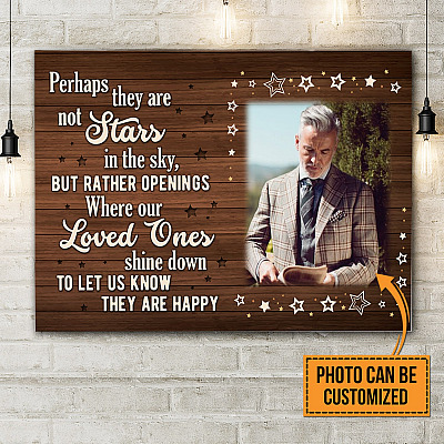 Alternative view of Personalized Photo Perhaps They Are Not Really Stars In The Sky Canvas Prints - Unframed Poster - Wall Art