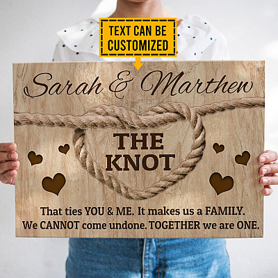 Alternative view of Personalized The Knot That Ties You And Me Framed Canvas - Unframed Poster - Custom Photo Gift