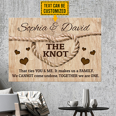 Personalized The Knot That Ties You And Me Framed Canvas - Unframed Poster - Custom Photo Gift