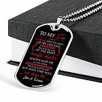 Personalized to My Son You Are Always in My Heart Dog Tag Pendant Necklace