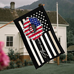 America Sunflower  Decorative Flag - 4th of July Garden Flag - 4th of July Sunflower House Flag