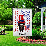 5KT. Dachshund Patriot American Flag (Sample Design) Garden Flag Mockup 2