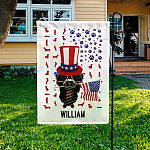 5KT. Dachshund Patriot American Flag (Sample Design) Garden Flag Mockup 3