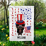 5KT. Dachshund Patriot American Flag (Sample Design) Garden Flag Mockup 5