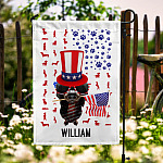 5KT. Dachshund Patriot American Flag (Sample Design) Garden Flag Mockup 6