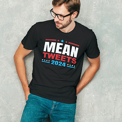Alternative view of Funny Political Trump Supporter Mean Tweets 2024 T-Shirt - V-Neck Tee