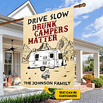 2UT. Drunk Campers Matter-SAMPLE DESIGN House Flag Mockup 3