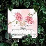 In Loving Memory Mother Interlocking Hearts Pendant Necklace - Gift For Loss Of Mother