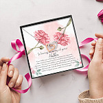 In Loving Memory Mother Interlocking Hearts Pendant Necklace - Gift For Loss Of Mother