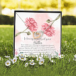 In Loving Memory Mother Interlocking Hearts Pendant Necklace - Gift For Loss Of Mother