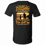 Perfect Daughter Back Shirt, Black, V-Neck T-Shirt