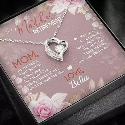 Personalized To Mother On Your Retirement Forever Love Necklace - Luxury Gift Necklace For Mom