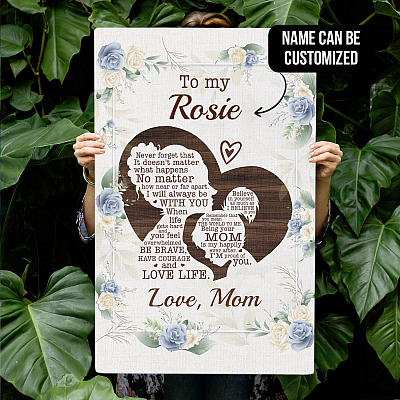 Personalized to My Daughter Never Forget That It Doesn't Matter Wrapped Framed Canvas Prints-Unframed Poster