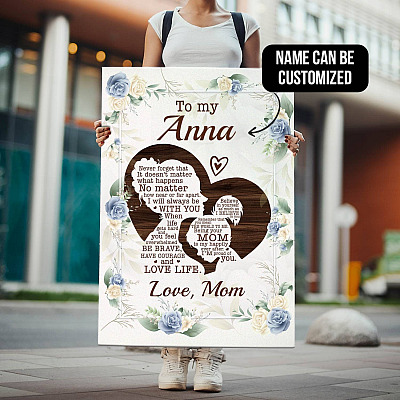 Alternative view of Personalized to My Daughter Never Forget That It Doesn't Matter Wrapped Framed Canvas Prints-Unframed Poster