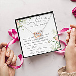 To My Beautiful Mom Now Mother Of The Bride Interlocking Hearts Pendant Necklace - Mom Wedding Gifts From Daughter