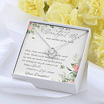 To My Beautiful Mom Now Mother Of The Bride Love Knot Necklace - Mom Wedding Gifts From Daughter