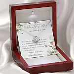 To My Beautiful Mom Now Mother Of The Bride Love Knot Necklace - Mom Wedding Gifts From Daughter