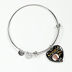 Personalized Photo I Wish I Could Turn Back The Clock So That I Can Hug You One More Time Heart Pendant Necklace - Bangle