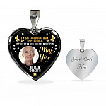 Personalized Photo I Wish I Could Turn Back The Clock So That I Can Hug You One More Time Heart Pendant Necklace - Bangle