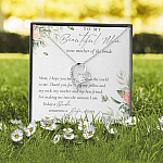 To My Beautiful Mom Now Mother Of The Bride Forever Love Heart Pendant Necklace - Mom Wedding Gifts From Daughter