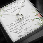 To My Beautiful Mom Now Mother Of The Bride Forever Love Heart Pendant Necklace - Mom Wedding Gifts From Daughter