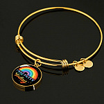 LGBTQ Rainbow I Was Petty Today Circle Pendant Necklace - LGBTQ Pride Necklace - Pride Month Gift