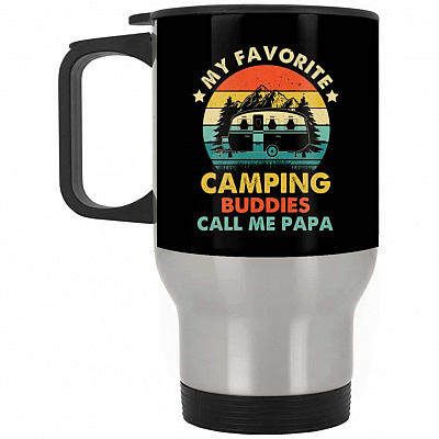 14 oz. Silver Travel Mug