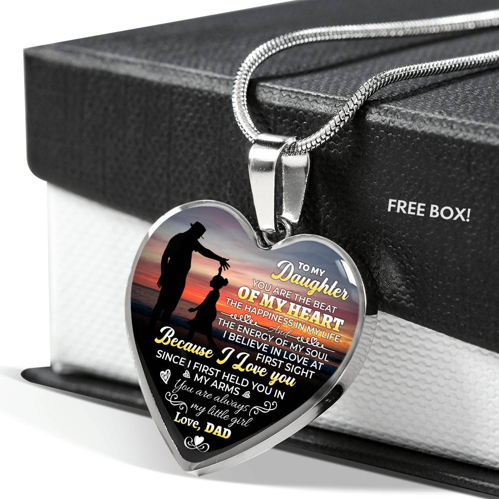 To My Daughter You Are The Beat Of My Heart Heart Pendant Necklace - Necklace Gift For Daughter