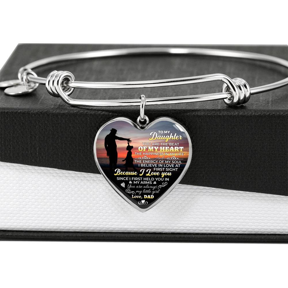 To My Daughter You Are The Beat Of My Heart Heart Pendant Necklace - Necklace Gift For Daughter