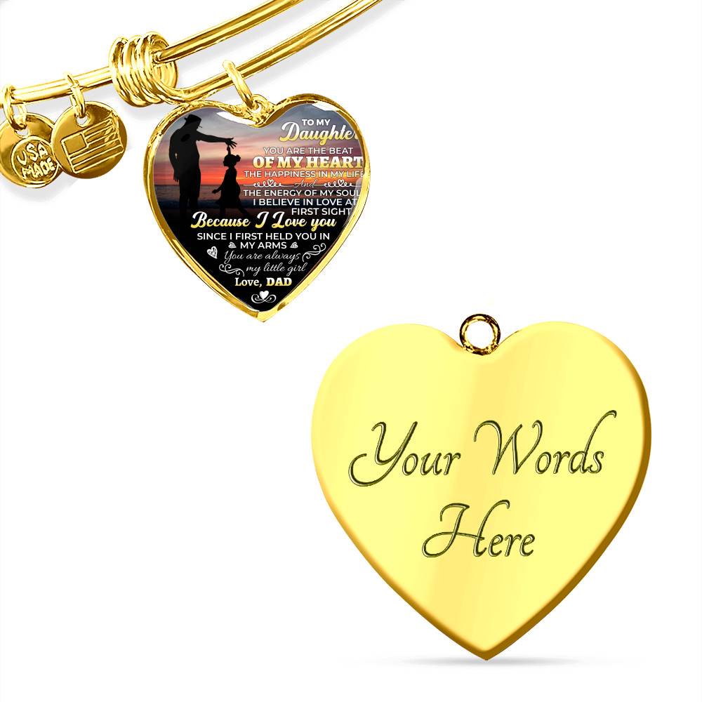 To My Daughter You Are The Beat Of My Heart Heart Pendant Necklace - Necklace Gift For Daughter
