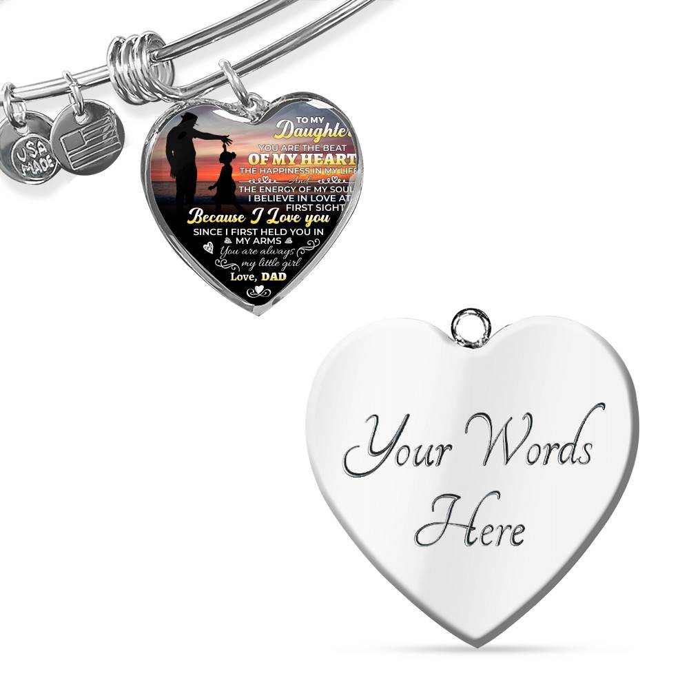 To My Daughter You Are The Beat Of My Heart Heart Pendant Necklace - Necklace Gift For Daughter