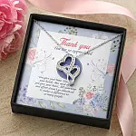 Thank You You Are So Appreciated Double Hearts Necklace - Thank You Nurse Gifts - Teacher Appreciation Gifts