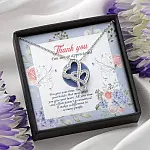 Thank You You Are So Appreciated Double Hearts Necklace - Thank You Nurse Gifts - Teacher Appreciation Gifts
