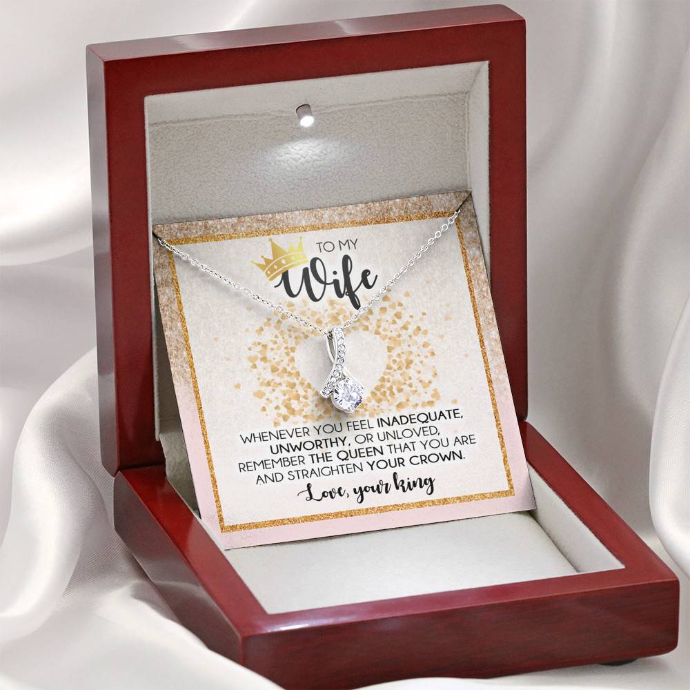 To My Wife Whenever You Feel Inadequate Alluring Beauty Pendant Necklace - Wife Necklace From Husband