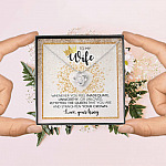 To My Wife Whenever You Feel Inadequate Love Knot Necklace - Wife Necklace From Husband - Anniversary Gifts