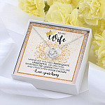 To My Wife Whenever You Feel Inadequate Love Knot Necklace - Wife Necklace From Husband - Anniversary Gifts
