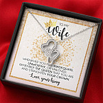 To My Wife Whenever You Feel Inadequate Double Hearts Necklace - Wife Necklace From Husband Anniversary Gifts To My Wife Whenever You Feel Inadequate Double Hearts Necklace - Wife Necklace From Husband Anniversary Gifts