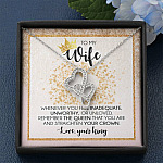 To My Wife Whenever You Feel Inadequate Double Hearts Necklace - Wife Necklace From Husband Anniversary Gifts To My Wife Whenever You Feel Inadequate Double Hearts Necklace - Wife Necklace From Husband Anniversary Gifts