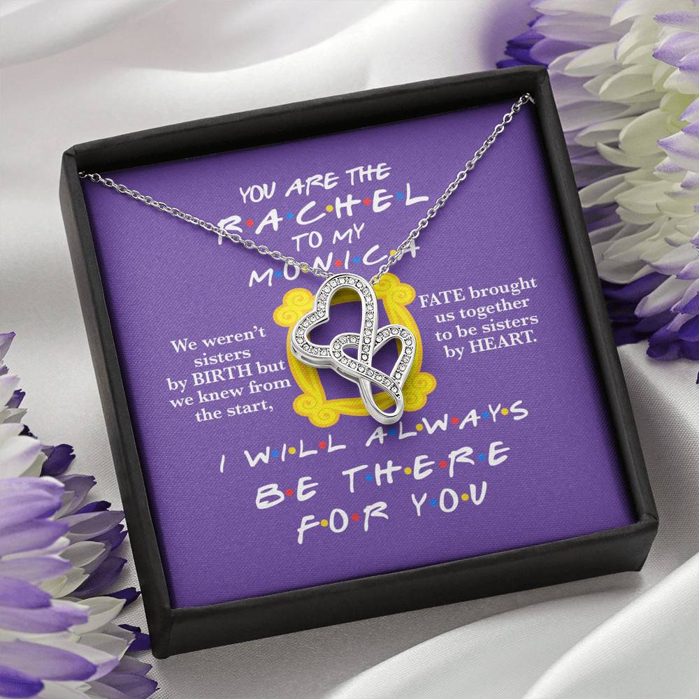 You Are The Rachel To My Monica Double Hearts Necklace - Best Friend Necklace - Soul Sister BFF Bestie Gifts You Are The Rachel To My Monica Double Hearts Necklace - Best Friend Necklace - Soul Sister BFF Bestie Gifts