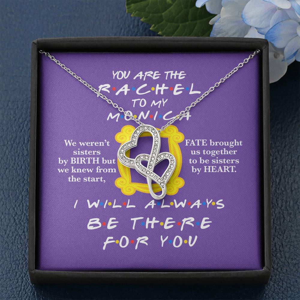You Are The Rachel To My Monica Double Hearts Necklace - Best Friend Necklace - Soul Sister BFF Bestie Gifts You Are The Rachel To My Monica Double Hearts Necklace - Best Friend Necklace - Soul Sister BFF Bestie Gifts