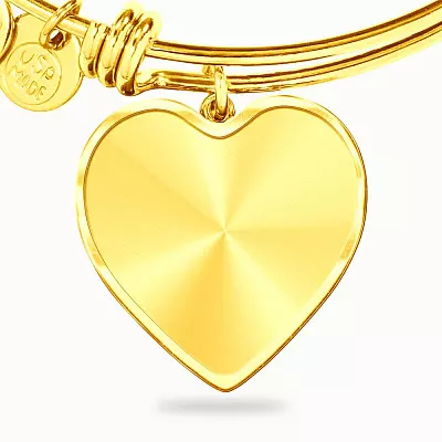 Heart Luxury Bangle (Gold Plated)