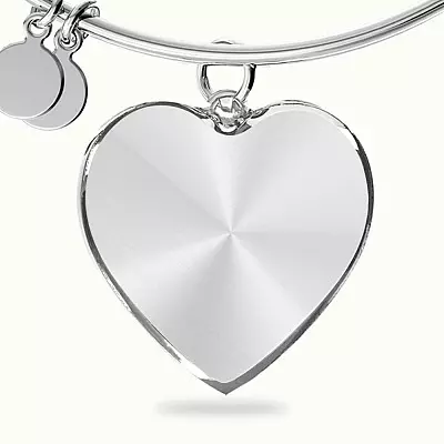 Heart Luxury Bangle (Silver)