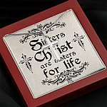 Sisters In Christ Are Sisters For Life Christian Circle Pendant Necklace - Sisters In Christ Gift