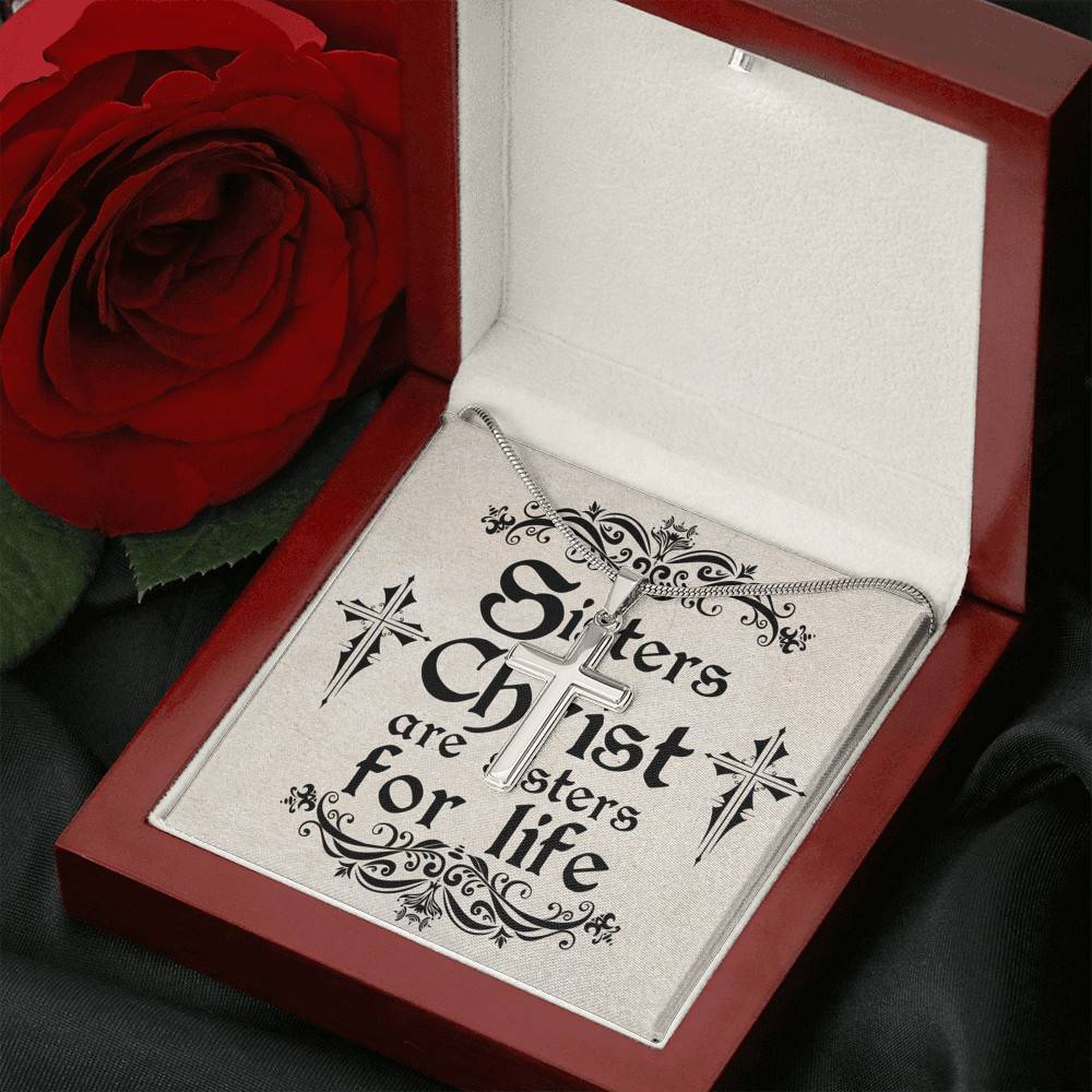 Sisters In Christ Are Sisters For Life Christian Circle Pendant Necklace - Sisters In Christ Gift