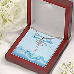 When You Go Through Deep Waters I Will Be With You Isaiah 43 2 Artisan Crafted Cross Necklace