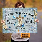 Personalized As For Me And My House We Will Serve The Lord Joshua 24 15 Framed Canvas - Unframed Poster